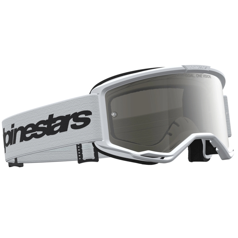 Alpinestars Vision 3 Wordmark motokros naočale bijelo-crne