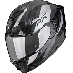 Scorpion EXO-1500 karbonska kaciga za motocikle s zračnom oblogom, crno-srebrna