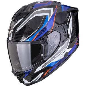 Scorpion EXO-1500 Carbon Air Hydro integralna motociklistička kaciga crno-bijelo-plava