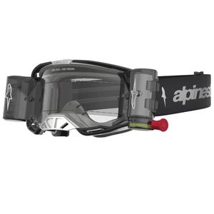 Alpinestars Vision 8 Amber Roll-Off Širokovidne Motokros Naočale Crno-srebrne