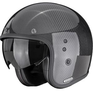 Motociklistička kaciga Scorpion Belfast II Carbon Solid otvorenog tipa, crna