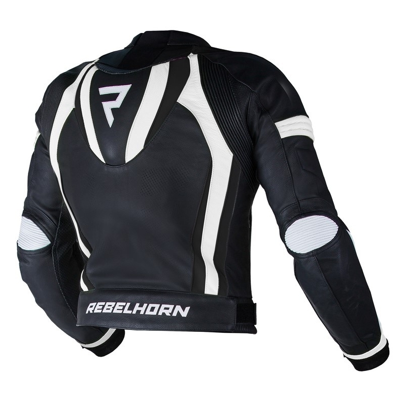Motociklistička jakna Rebelhorn Piston II PRO crno-bijela rasprodaja
