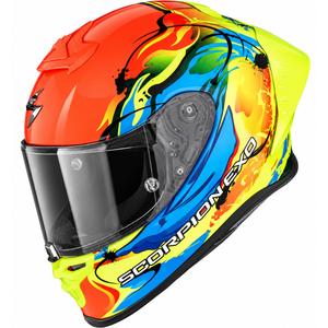 Scorpion EXO-R1 EVO II Air Thrust integralna motociklistička kaciga fluo crveno-plavo-žuta