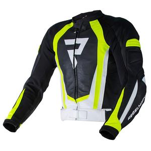 Motociklistička jakna Rebelhorn Piston II PRO Crno-Bijela-Fluo Žuta rasprodaja