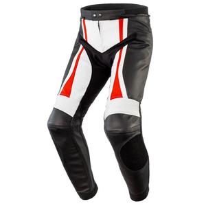 Motociklističkih hlača Rebelhorn Piston II PRO crno-bijelo-fluo crvene boje rasprodaja