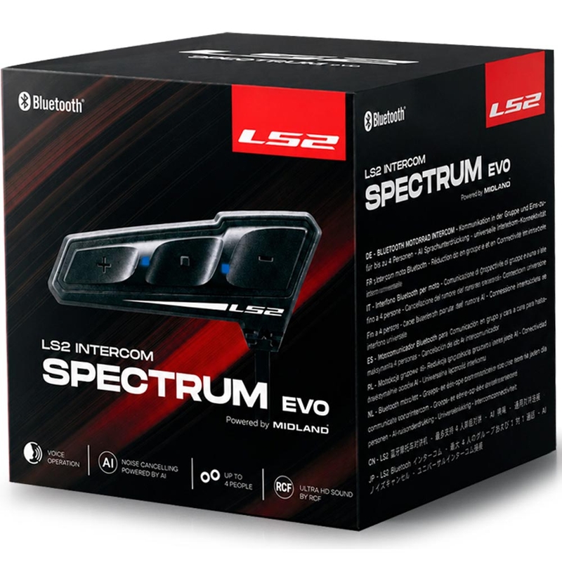 Bluetooth interfon LS2 Spectrum EVO crne boje