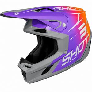 Motokros kaciga Shot Speed Side mat ljubičasta
