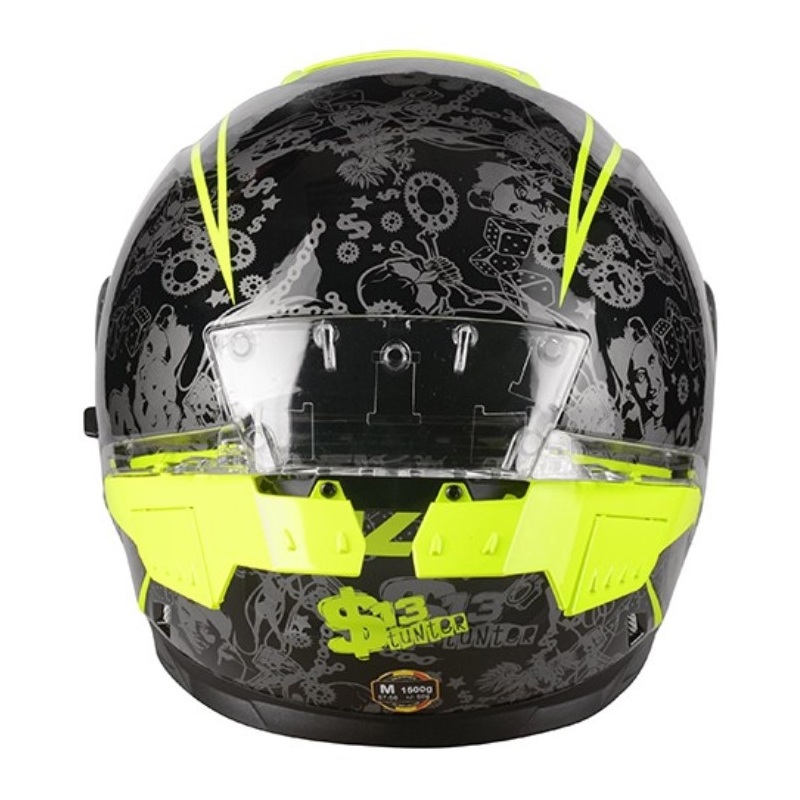 Lazer Rafale SR motociklistička kaciga s punim licem 13 USD Originalna crno-siva-fluo žuta rasprodaja