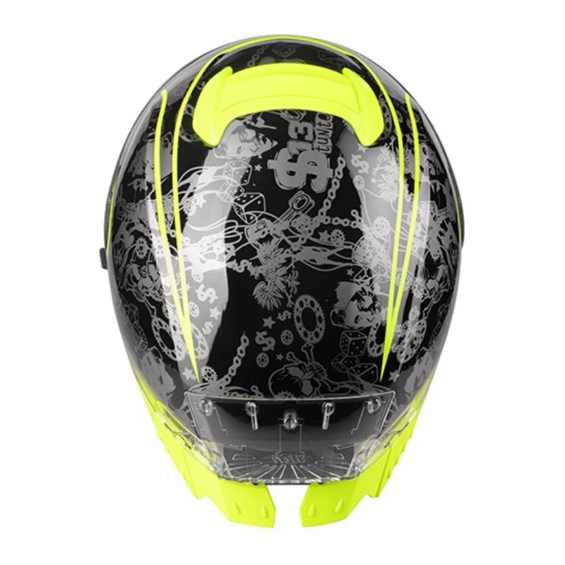 Lazer Rafale SR motociklistička kaciga s punim licem 13 USD Originalna crno-siva-fluo žuta rasprodaja