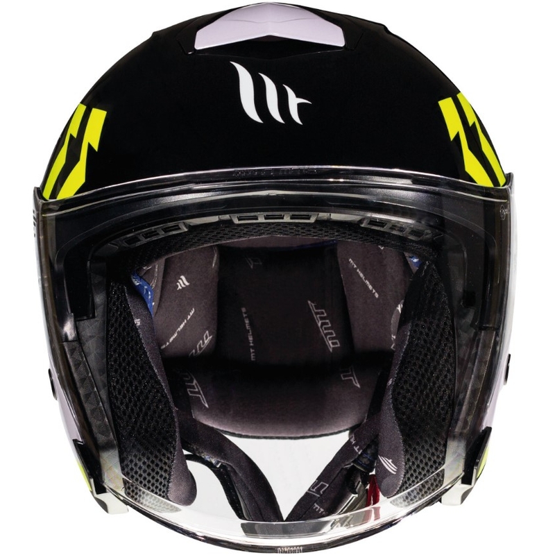 MT Thunder 3 SV Venus otvorena motociklistička kaciga crno-bijela-fluo žuta rasprodaja