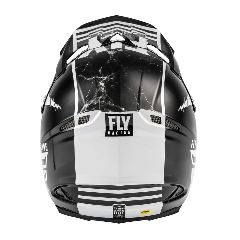 Motocross kaciga FLY Racing F2 Carbon Granite bijelo-crno-siva