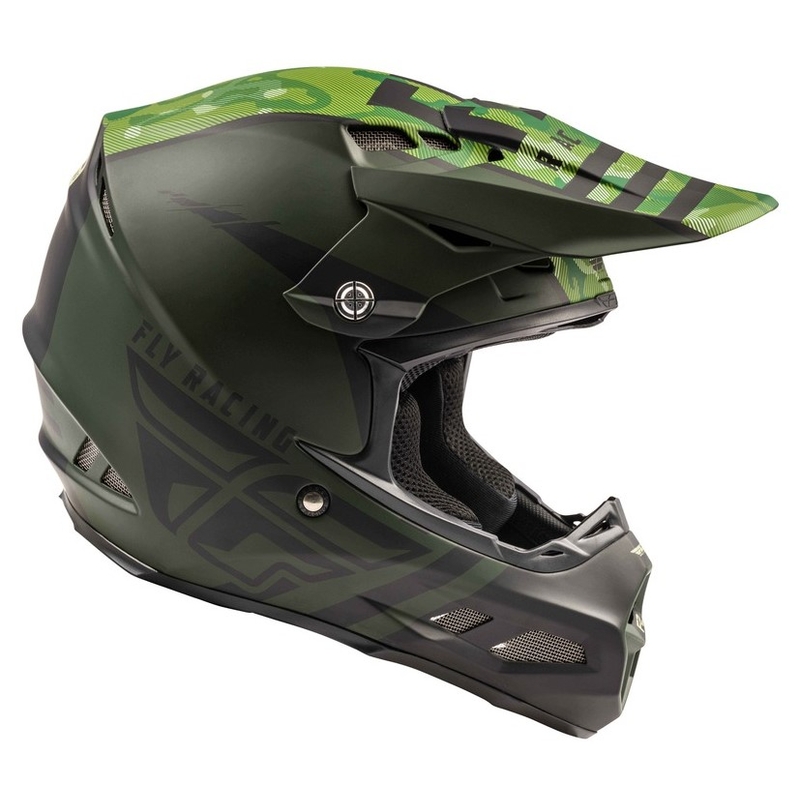 Motocross kaciga FLY Racing F2 Carbon Granite crno-zelena