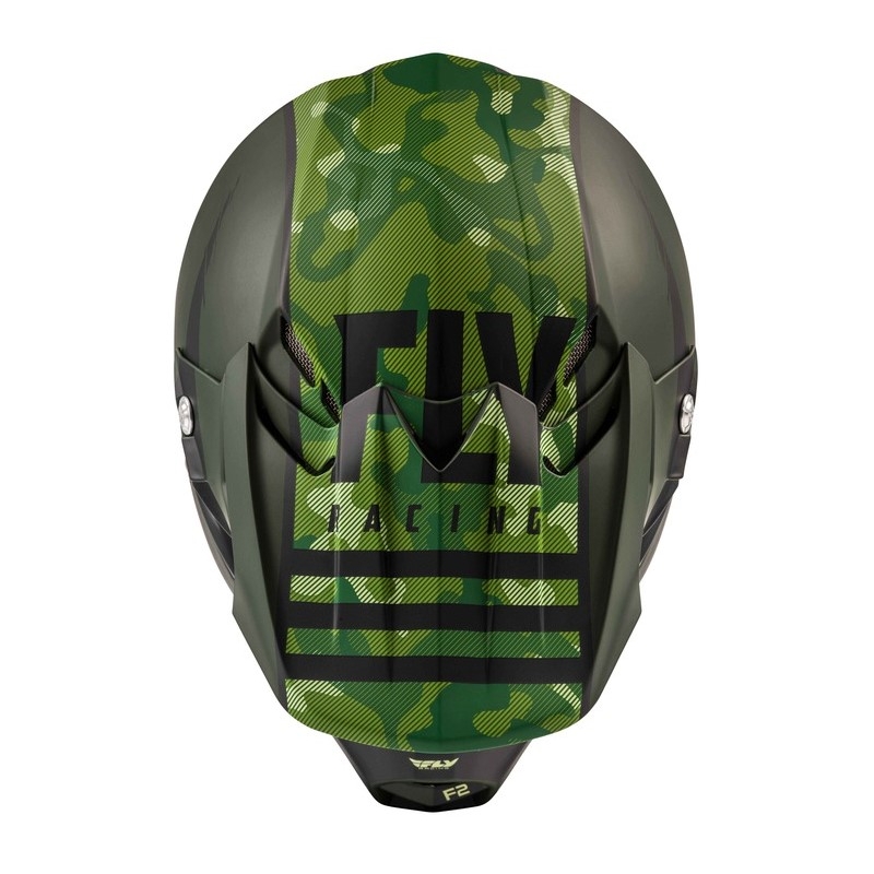 Motocross kaciga FLY Racing F2 Carbon Granite crno-zelena