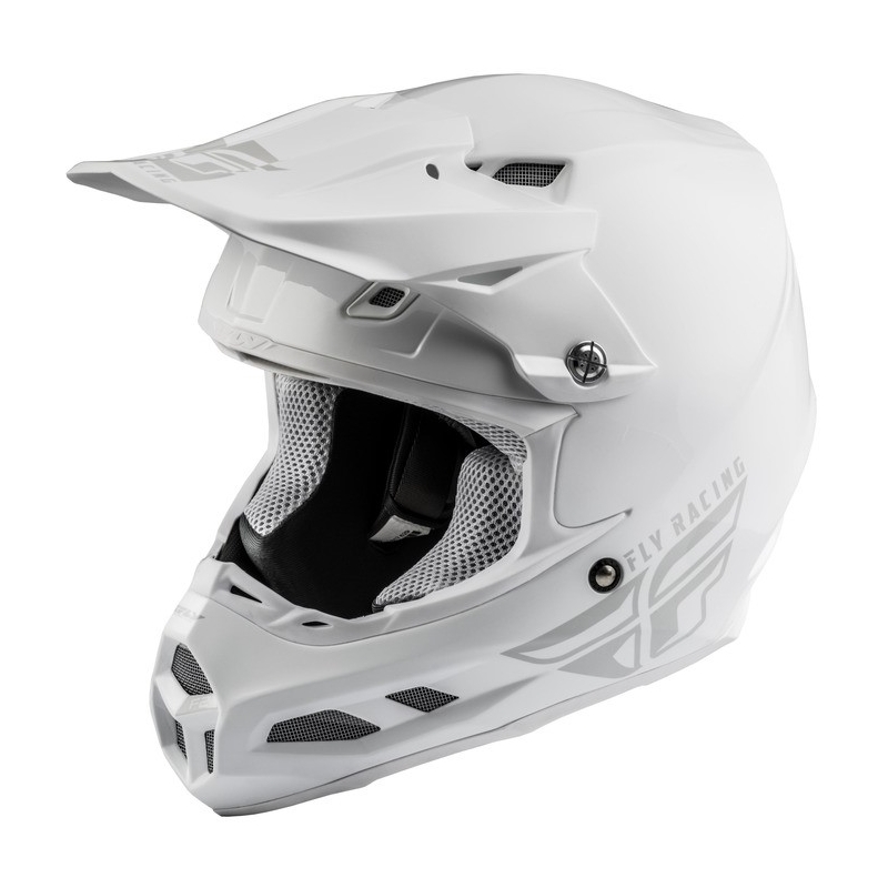 Motocross kaciga FLY Racing F2 Carbon Solid white