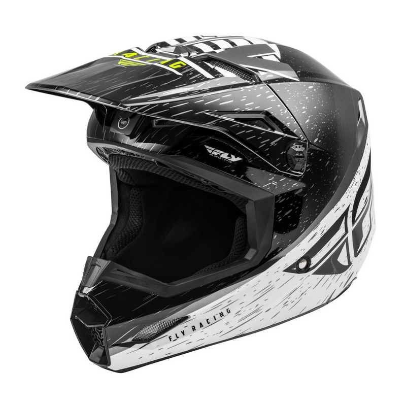 Motocross kaciga FLY Racing Kinetic K120 crno-bijela-fluo žuta