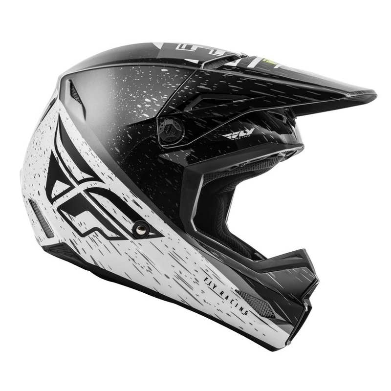 Motocross kaciga FLY Racing Kinetic K120 crno-bijela-fluo žuta