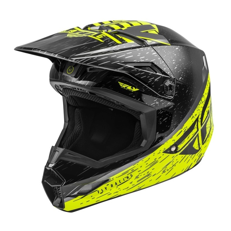 Motocross kaciga FLY Racing Kinetic K120 crno-siva-fluo žuta