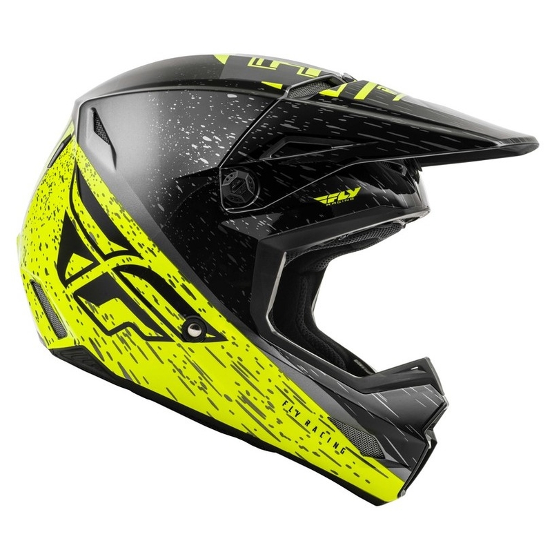 Motocross kaciga FLY Racing Kinetic K120 crno-siva-fluo žuta