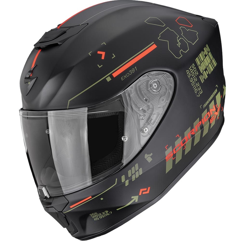 Scorpion EXO-391 Iron integralna motociklistička kaciga mat crno-zeleno-crvena