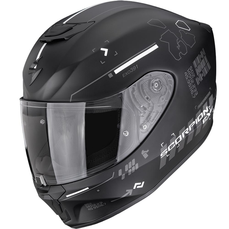 Scorpion EXO-391 Iron full face motociklistička kaciga mat crno-srebrna