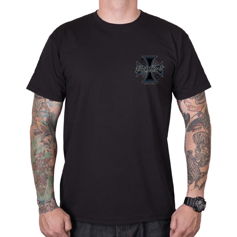 Majica Black Heart Chopper Cross crna