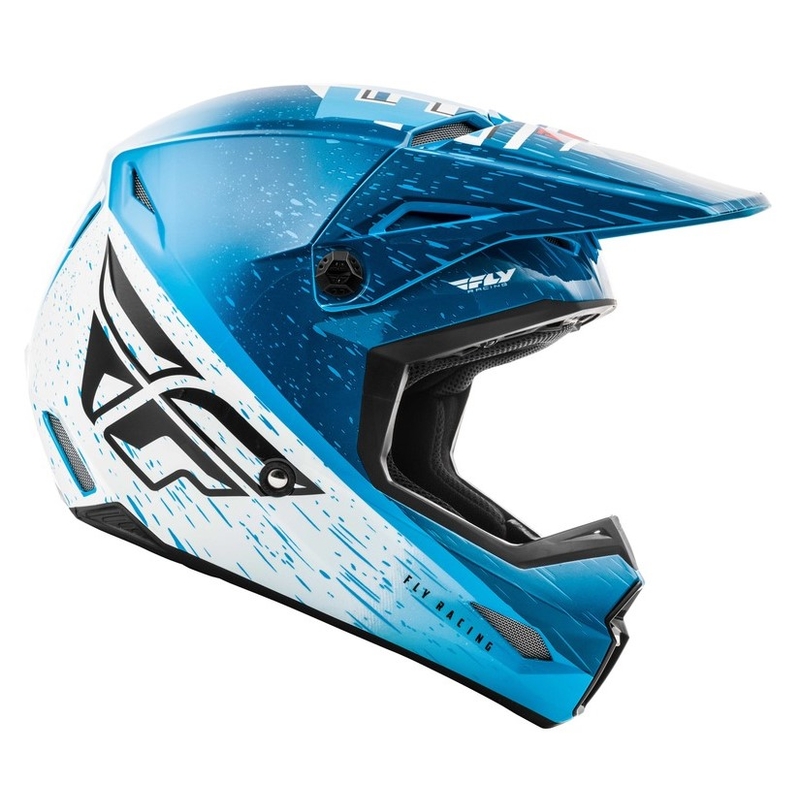 FLY Racing Kinetic K120 Motocross kaciga plavo-bijelo-crvena rasprodaja