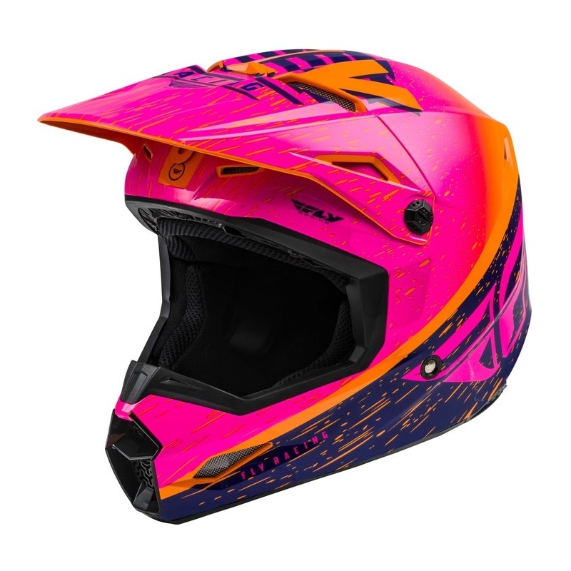 Motocross kaciga FLY Racing Kinetic K120 narančasto-ružičasto-crna