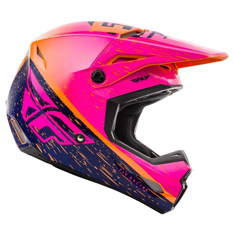 Motocross kaciga FLY Racing Kinetic K120 narančasto-ružičasto-crna