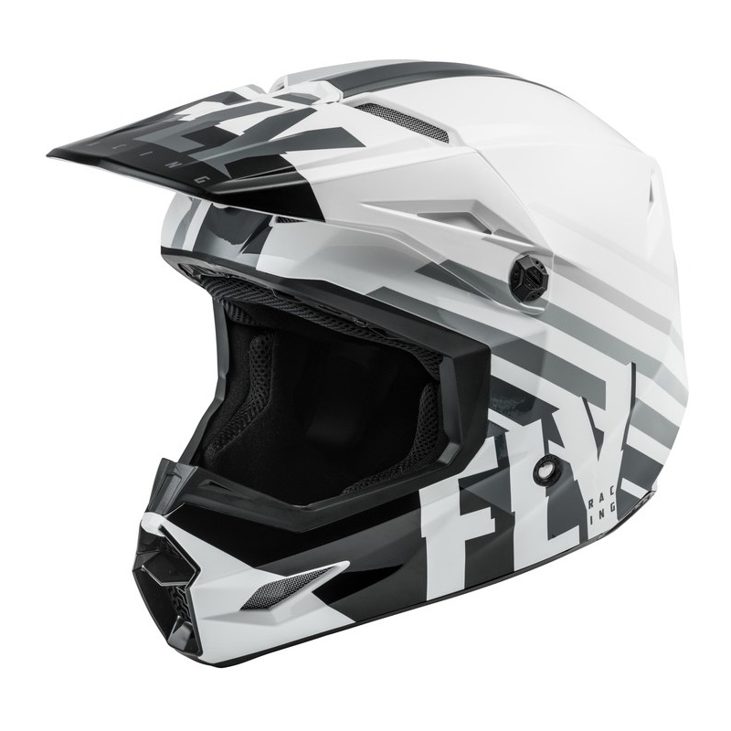 Motocross kaciga FLY Racing Kinetic K120 bijelo-crno-siva