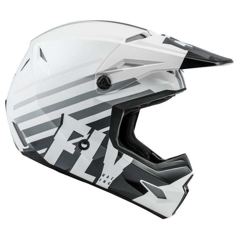 Motocross kaciga FLY Racing Kinetic K120 bijelo-crno-siva