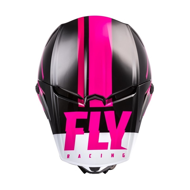 Motocross kaciga FLY Racing Kinetic Thrive roza-crno-bijela