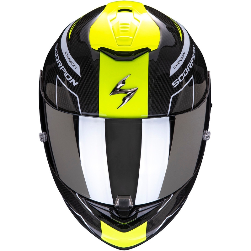 Full face kaciga Scorpion EXO-1400 Carbon Air Beaux crno-bijela-fluo žuta