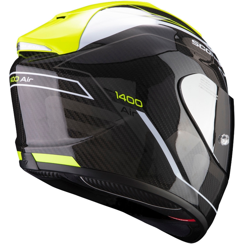Full face kaciga Scorpion EXO-1400 Carbon Air Beaux crno-bijela-fluo žuta