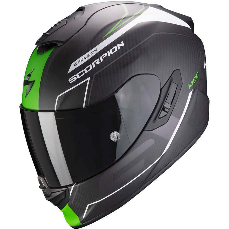 Scorpion EXO-1400 Carbon Air Beaux Full Face kaciga crno-bijelo-zelena rasprodaja