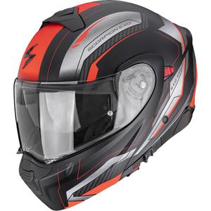 Scorpion EXO-930 EVO Space preklopna motociklistička kaciga mat crno-srebrno-crvena