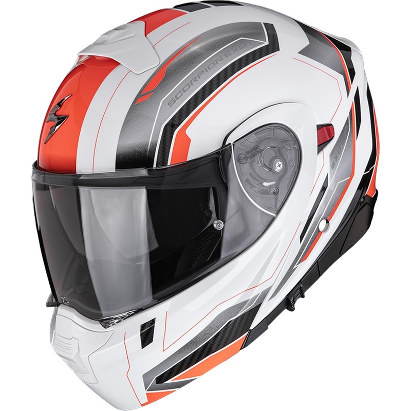 Scorpion EXO-930 EVO Space preklopna motociklistička kaciga bijelo-srebrno-crvena
