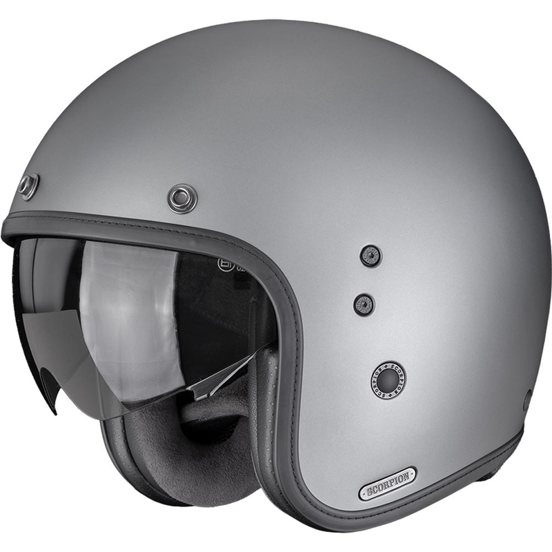 Motociklistička kaciga Scorpion Belfast II Solid otvorenog tipa, mat titanijsko siva