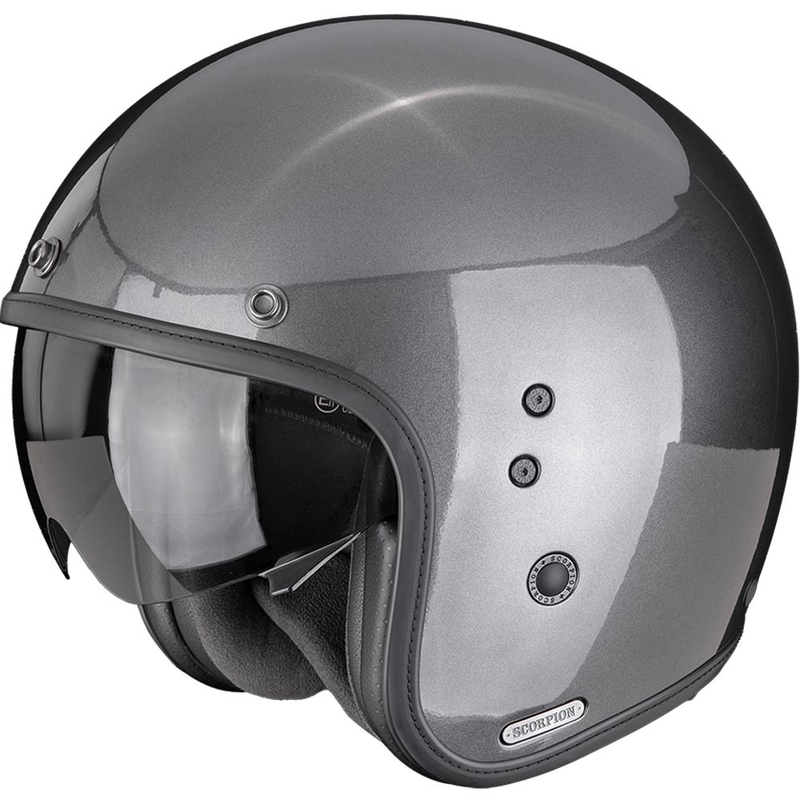 Motociklistička kaciga Scorpion Belfast II Solid otvorenog tipa metalik sive boje