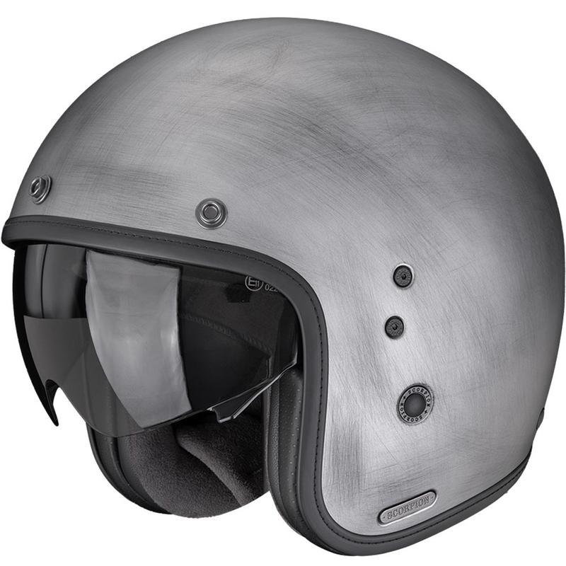Motociklistička kaciga Scorpion Belfast II s otvorenim licem, srebrna