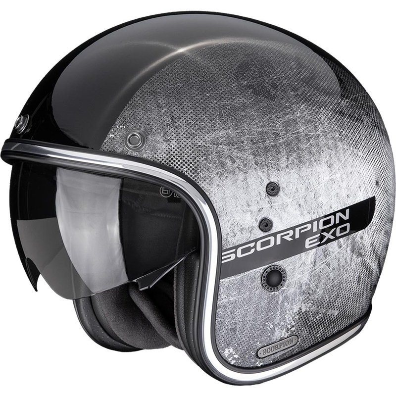 Scorpion Belfast II Quest otvorena motociklistička kaciga crno-srebrna
