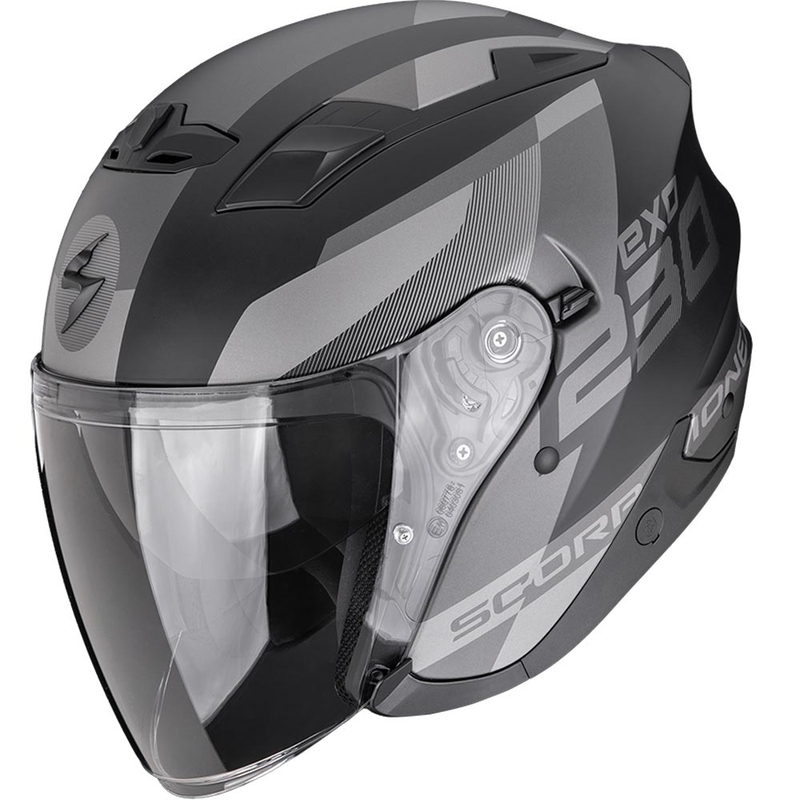 Scorpion EXO-230 Comics otvorena motociklistička kaciga mat crno-srebrna