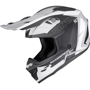 Scorpion SMX-10 Speed motokros kaciga mat sivo-crno-bijela