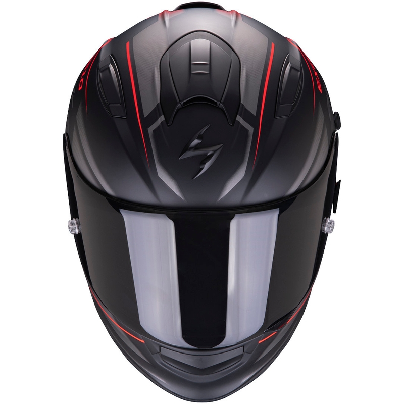 Scorpion EXO-510 Air Ferrum integralna kaciga crno-srebrno-crvena