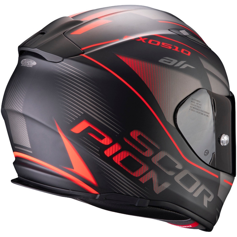 Scorpion EXO-510 Air Ferrum integralna kaciga crno-srebrno-crvena