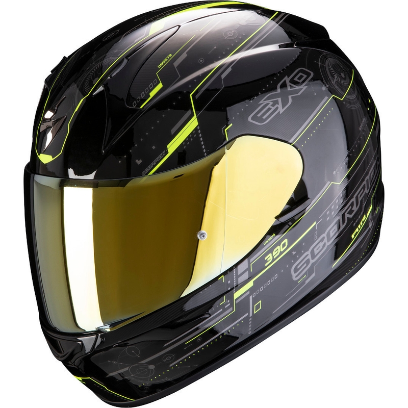 Scorpion EXO-390 Beat integralna kaciga crno-fluo žuta