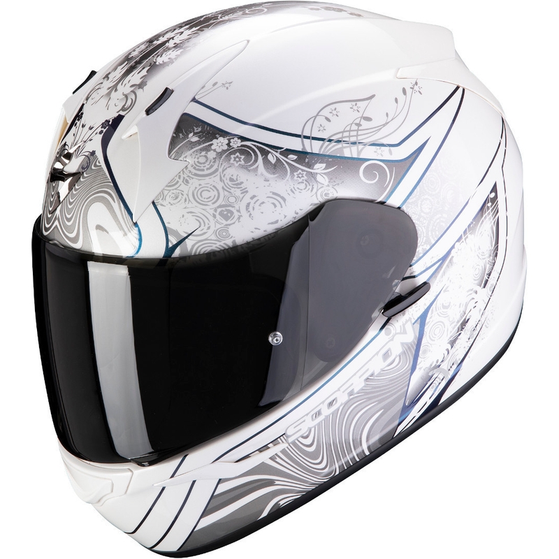 Scorpion EXO-390 Clara integralna kaciga bijelo-srebrna