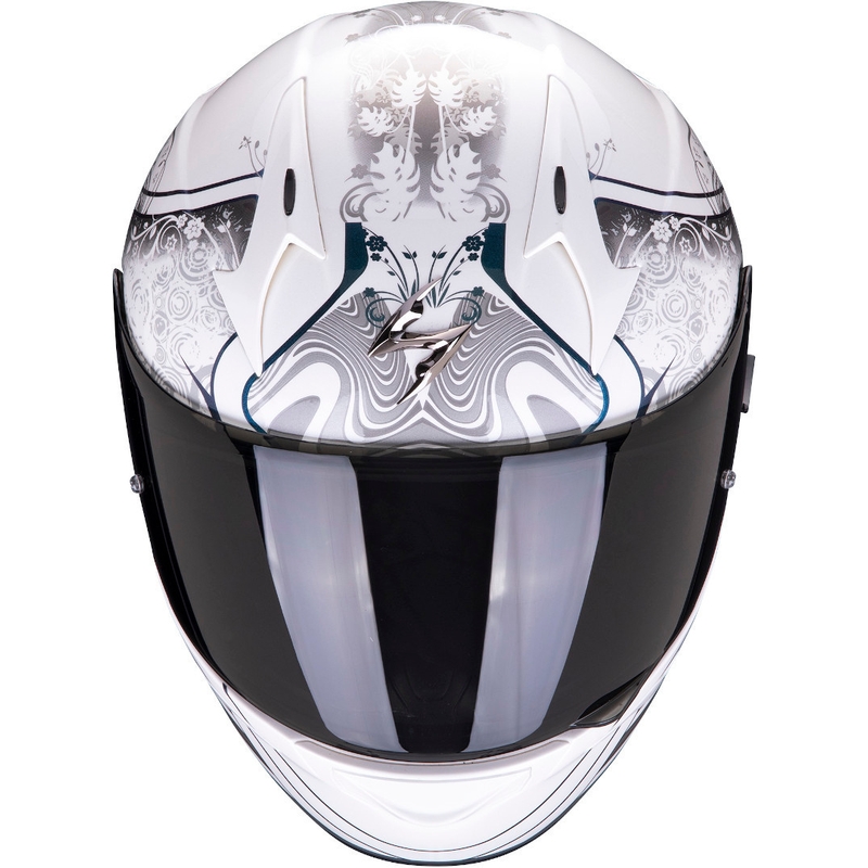 Scorpion EXO-390 Clara integralna kaciga bijelo-srebrna