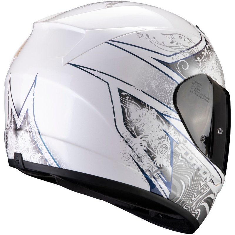 Scorpion EXO-390 Clara integralna kaciga bijelo-srebrna