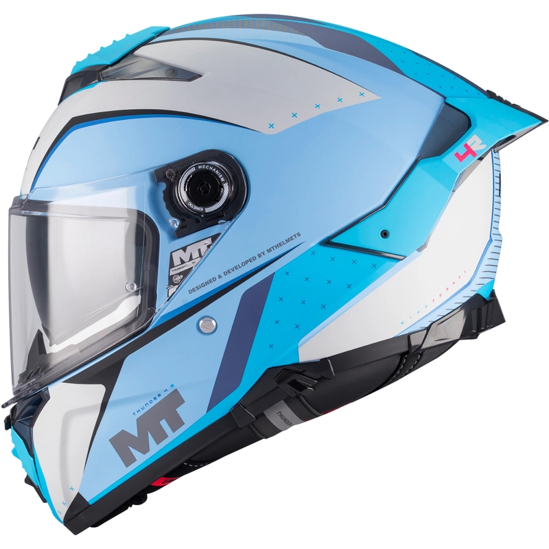 Integralna motociklistička kaciga MT Thunder 4 R SV Wind Tunnel C7 mat plavo-siva