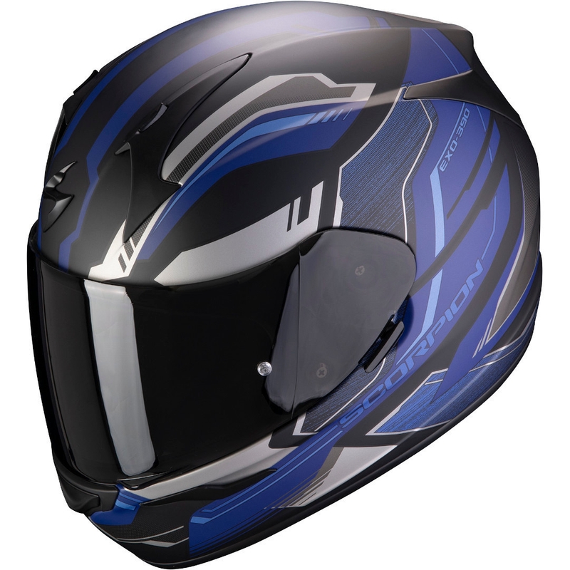 Integralne kacige Scorpion EXO-390 Boost crno-srebrno-plave rasprodaja
